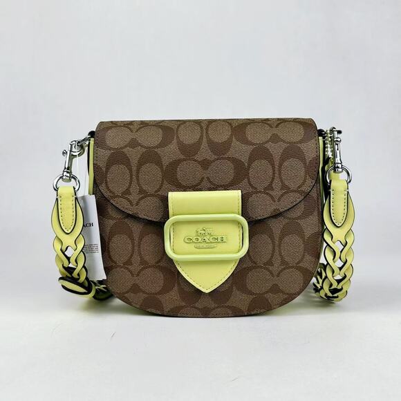 COACH CJ615 Morgan Saddle Bag In Signature Canvas - Picture 4 of 11